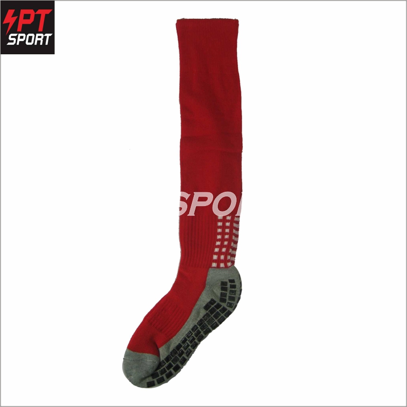ถุงเท้าฟุตบอลยาวกันลี่น ถุงเท้ากีฬา H3 SPORT SUPERB  สีแดง