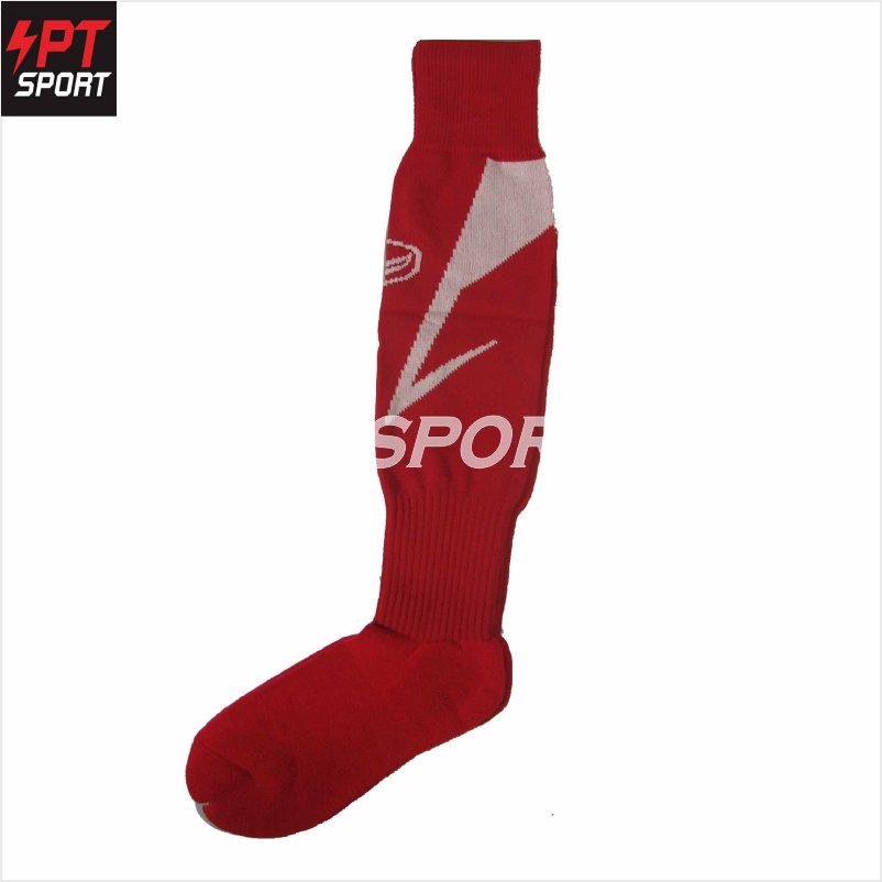 ถุงเท้ากีฬา ถุงเท้าฟุตบอล ยาวเหนือเข่า GRAND SPORT 025-078 แดงขาว