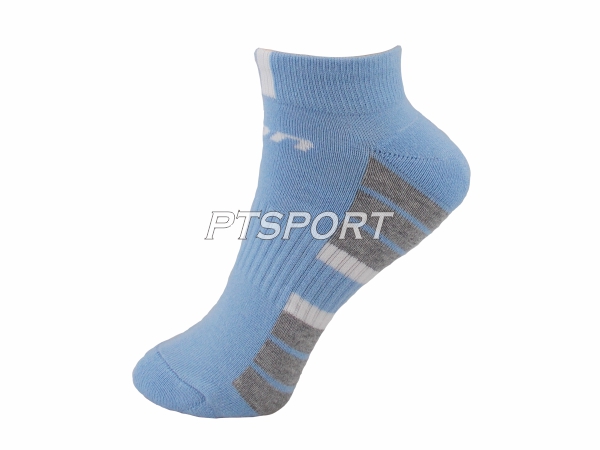 ถุงเท้ากีฬา ถุงเท้าข้อสั้น PAN PC-1682 สีฟ้าขาว