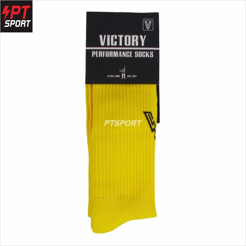 ถุงเท้ากีฬา ถุงเท้าบอล VICTORY PERFORMANCE FREE SIZE เหลือง