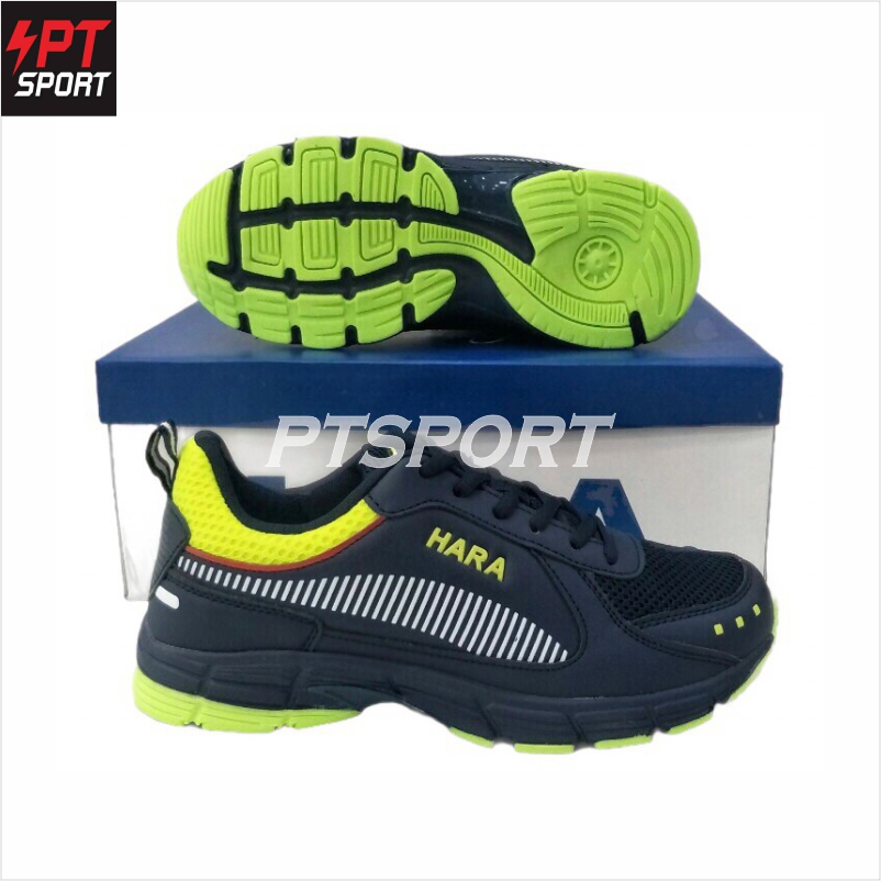 HARA Sports รองเท้าวิ่งพื้นนุ่ม รองเท้าผ้าใบ ชาย/หญิง รุ่น J94 สีกรม