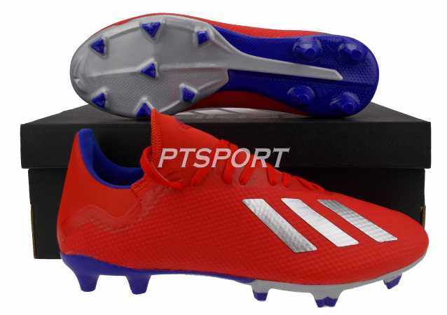 รองเท้ากีฬา รองเท้าสตั๊ด Adidas BB-9367 X 18.3 FG แดงน้ำเงิน