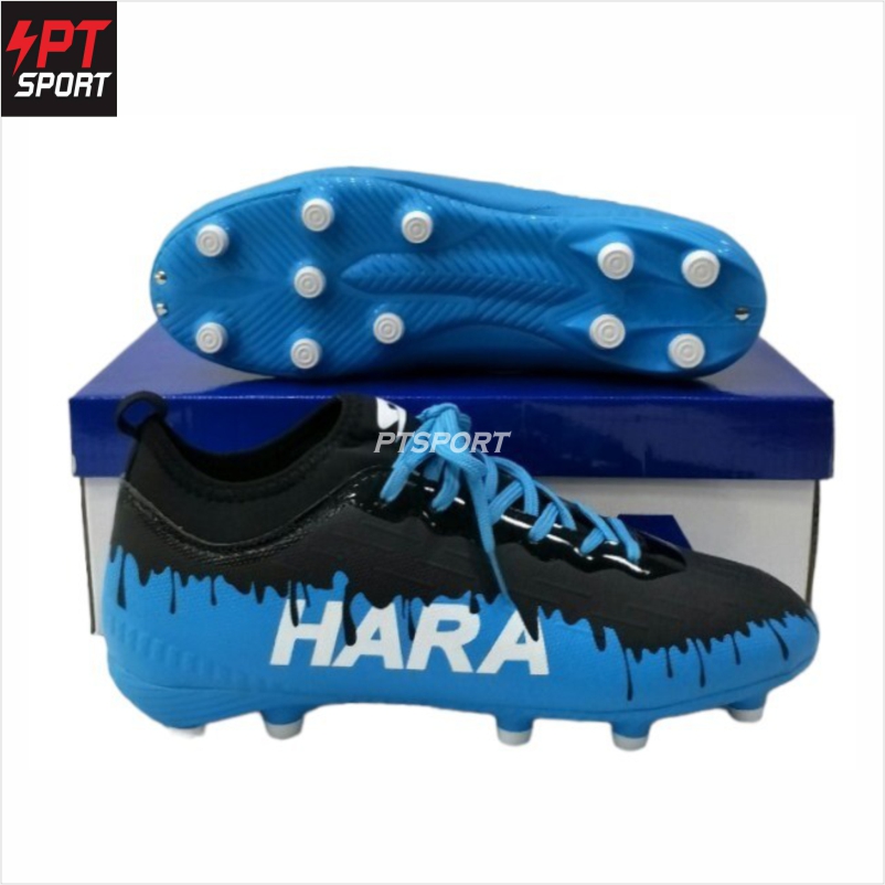 HARA Sports รุ่น Paint รองเท้าสตั๊ด รองเท้าฟุตบอล รุ่น F18 สีฟ้า