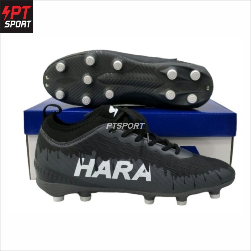 HARA Sports รุ่น Paint รองเท้าสตั๊ด รองเท้าฟุตบอล รุ่น F18 สีเทา