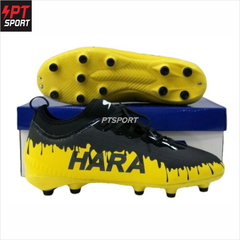 HARA Sports รุ่น Paint รองเท้าสตั๊ด รองเท้าฟุตบอล รุ่น F18 สีเหลือง