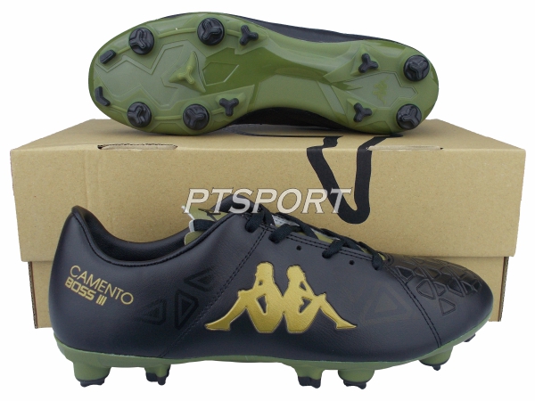 รองเท้ากีฬา รองเท้าสตั๊ด KAPPA GF-1584 CAMENTO BOSS III FG.AG สีดำทอง