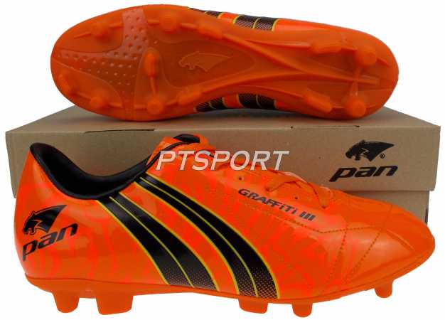 รองเท้ากีฬา รองเท้าสตั๊ด PAN PF-15R1 GRAFFITI III ส้มดำ