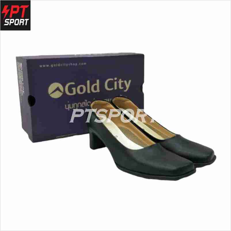 GOLDCITY รองเท้าคัชชูผู้หญิง  รองเท้านักศึกษา รุ่น C013 สีดำ