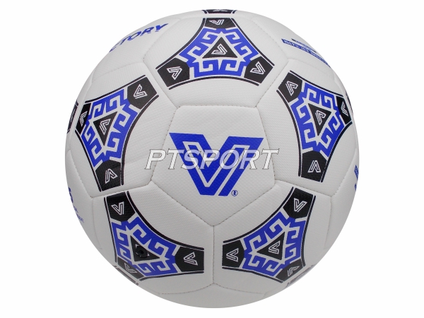 ลูกฟุตบอลหนังเย็บ VICTORY V10 เบอร์5 สีน้ำเงิน