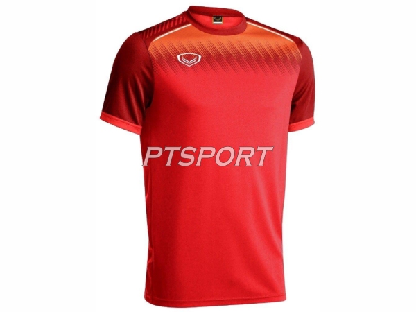 เสื้อกีฬาเด็ก เสื้อกีฬาคอกลมเด็ก GRAND SPORT 011-456 สีแดง