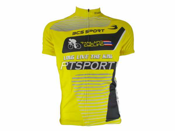 เสื้อจักรยานแขนสั้น BCS SPORT LK เหลือง